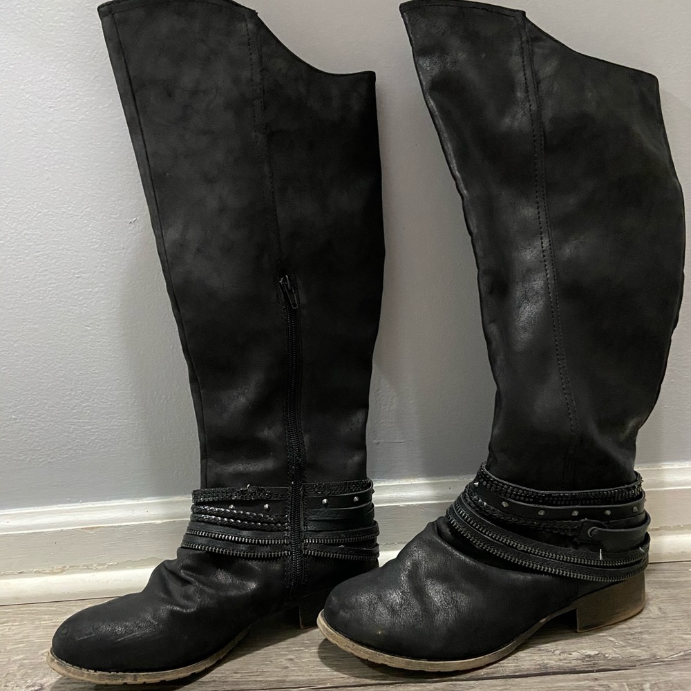 Jellypop Black Knee high boots